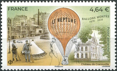 Франция. 2020. 150-летие почты на воздушном шаре (Почтовая марка. MNH OG)