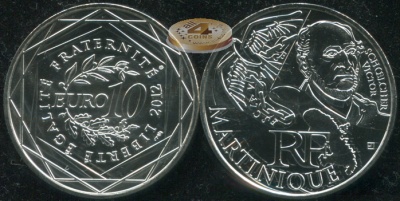 Франция. 10 евро. 2012 (Unc. Серебро)