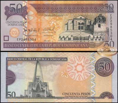 Доминиканская республика. 50 песо доминикано (Unc) 2011