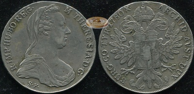 Св. Римская имп. (Венеция). 1 талер. 1780 SF (VF+. Серебро)