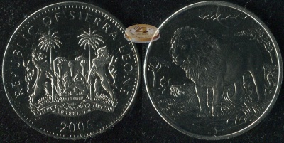 Сьерра Леоне. 1 доллар. 2006 (Unc)
