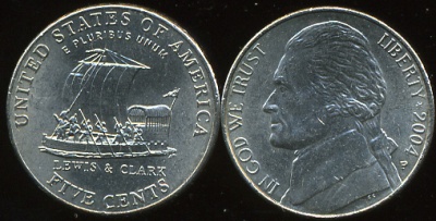 США. 5 центов. 2004.P (Unc)