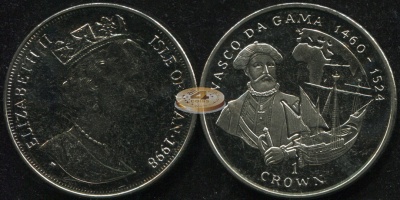 Остров Мэн. 1 крона. 1998 (Unc)