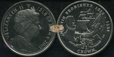 Остров Мэн. 1 крона. 2001 (Unc)
