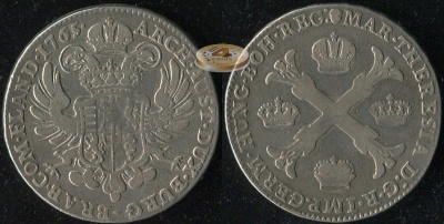 Священная Римская имп. 1 кроненталер. 1765 (VF. Серебро)