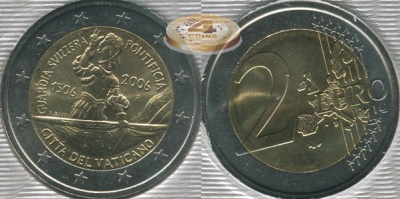 Ватикан. 2 евро. 2006 (Unc. Биметалл. Буклет)
