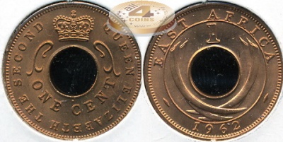 Британская Восточная Африка. 1 цент. 1962 (Unc)