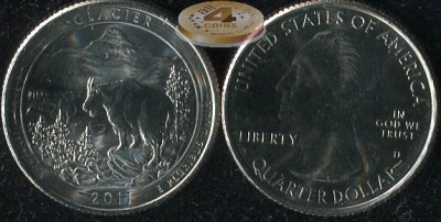 США. Квотер [25 центов]. 2011.D (Unc) Glacier