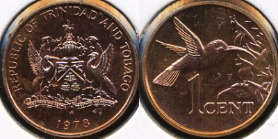 Тринидад и Тобаго. 1 цент. 1978 (Unc)
