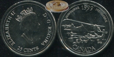 Канада. 25 центов. 1999 (Unc)