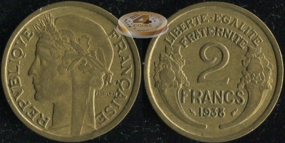 Франция. 2 франка. 1936 (XF)