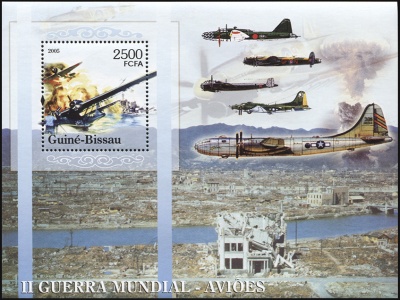 Гвинея-Биссау. 2005. Военная авиация Второй Мировой войны (Блок. MNH OG)