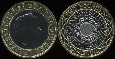 Великобритания. 2 фунта. 2000 (Unc)