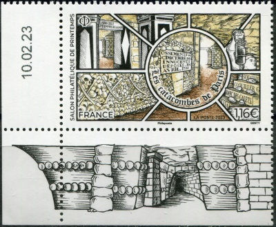 Франция. 2023. Парижские катакомбы (Почтовая марка. MNH OG)