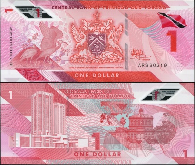 Тринидад и Тобаго. Банкнота 1 доллар. 2020(2021). Unc. Пластик. Кат.# P.NL