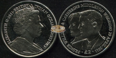Британская Территория в Индийском океане. 2 фунта. 2011 (Unc)