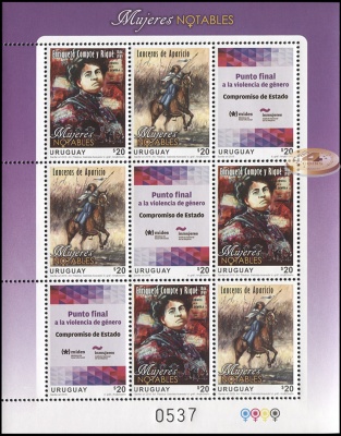 Уругвай. 2016. Выдающиеся женщины (Малый лист. MNH OG)