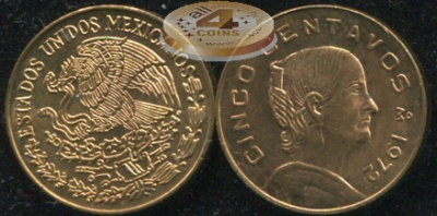 Мексика. 5 центаво. 1972 (Unc)