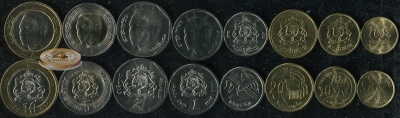 Марокко. Набор №4 (8 монет. 2 биметалла) 2002