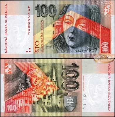 Словакия. 100 крон (Unc) 2004