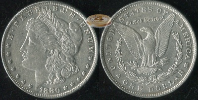 США. 1 доллар. 1880.O (aUnc+. Серебро)