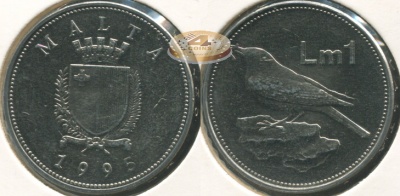 Мальта. 1 лира. 1995 (Unc)