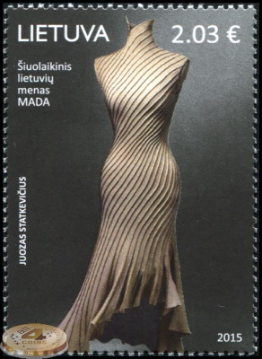 Литва. 2015. Современное искусство Литвы. Мода (Почтовая марка. MNH OG)