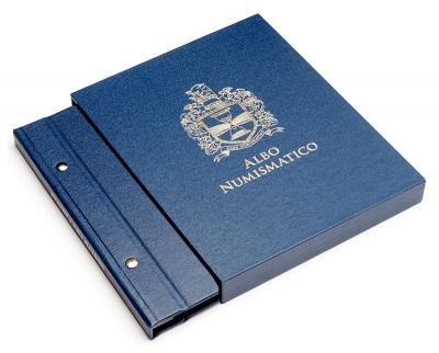 Футляр для альбомов толщиной 25 мм, цвет «Синий» (АльбоНумизматико)