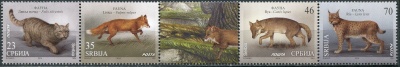 Сербия. 2014. Хищники (II) (Сцепка. MNH OG)