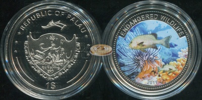 Палау. 1 доллар. 2011 (Proof. Эмаль)