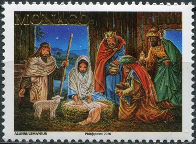 Монако. 2020. Рождество (Почтовая марка. MNH OG)