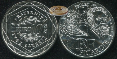 Франция. 10 евро. 2012 (Unc. Серебро)