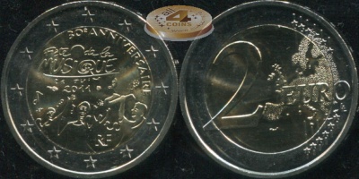 Франция. 2 евро. 2011 (Unc. Биметалл)