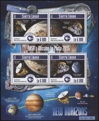 Сьерра Леоне. 2015. Миссия НАСА на Плутон. Выпуск 1 (Блок. MNH OG)