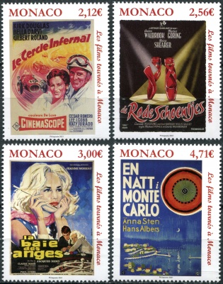 Монако. 2021. Фильмы, снятые в Монако (Серия Почтовых марок. MNH OG)