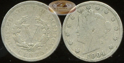 США. 5 центов. 1904 (G)