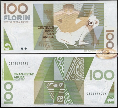 Аруба. 100 флоринов (Unc) 1993