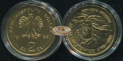Польша. 2 злотых. 1998 (Unc)