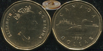 Канада. 1 доллар. 1996 (Unc)