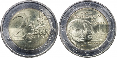 Люксембург Монета 2 евро. 2012 (Unc. Биметалл) 100 лет со дня смерти герцога Вильгельма IV