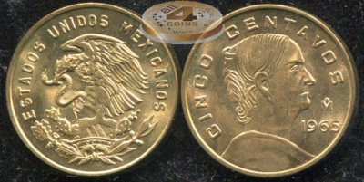 Мексика. 5 центаво. 1965 (Unc)