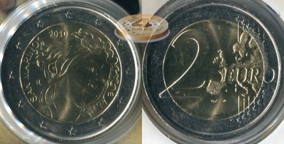 Сан-Марино. 2 евро. 2010 (Unc. Биметалл. Буклет)