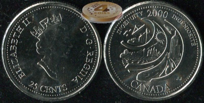 Канада. 25 центов. 2000 (Unc)
