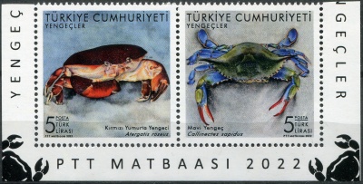 Турция. 2022. Крабы Турции (I) (Сцепка. MNH OG)