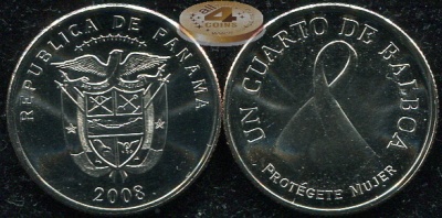 Панама. 25 центезимо. 2008 (Unc)