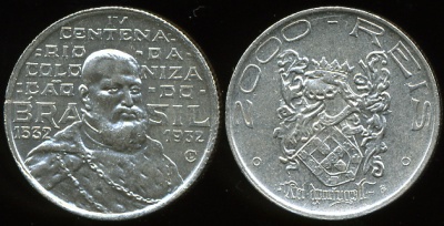 Бразилия. 2000 рейс. 1932 (Серебро)