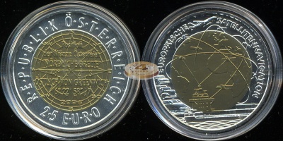 Австрия. 25 евро. 2006 (Unc. Биметалл (Серебро/Ниобий))