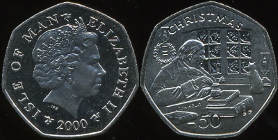 Остров Мэн. 50 пенсов. 2000 (Unc)
