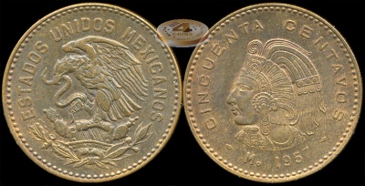 Мексика. 50 центаво. 1957 (aUnc)