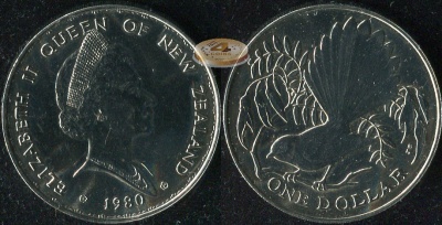 Новая Зеландия. 1 доллар. 1980 (Unc)